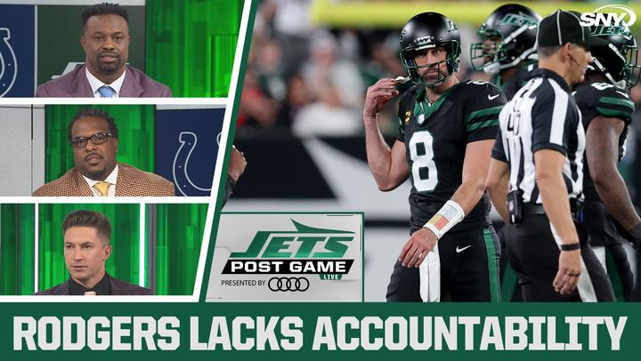 Bart Scott, Willie Colon, and crew discuss Aaron Rodgers' lack of accountability on Jets Post Game Live.