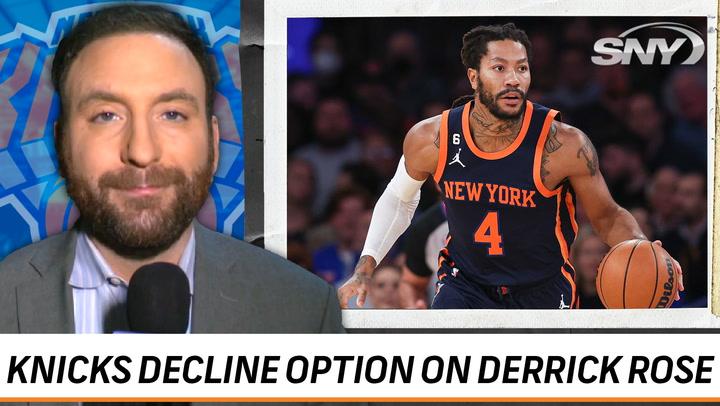 NBA Insider Ian Begley reacts to Knicks declining Derrick Rose's option | SNY