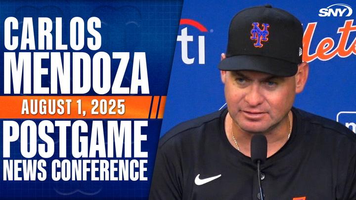 Carlos Mendoza on David Peterson and Ryan Helsley outings, encouraging Pete Alonso at-bats after loss.