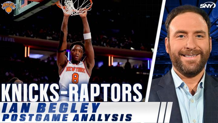 Ian Begley analyzes Knicks-Raptors game, highlighting OG Anunoby and Landry Shamet on SportsNite.