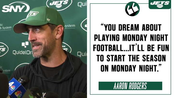 Aaron Rodgers on his excitement level entering Week 1 against the Bills | Jets News Conference