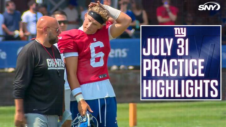 Giants Training Camp Highlights | Jaxson Dart, Malik Nabers, Russell Wilson | 7/31/25