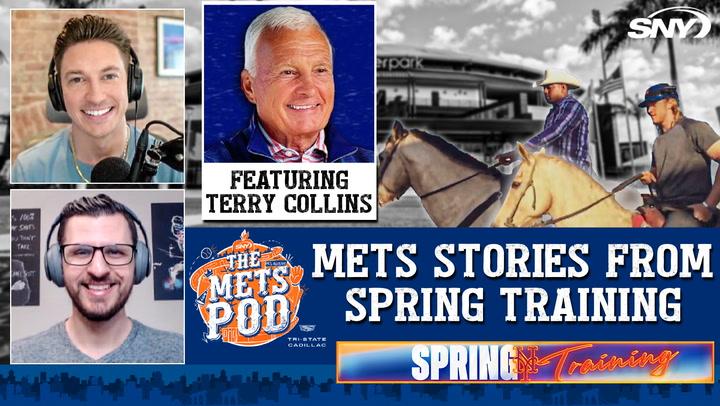 Podcast cover for "The Mets Pod" featuring Terry Collins sharing Mets spring training stories.