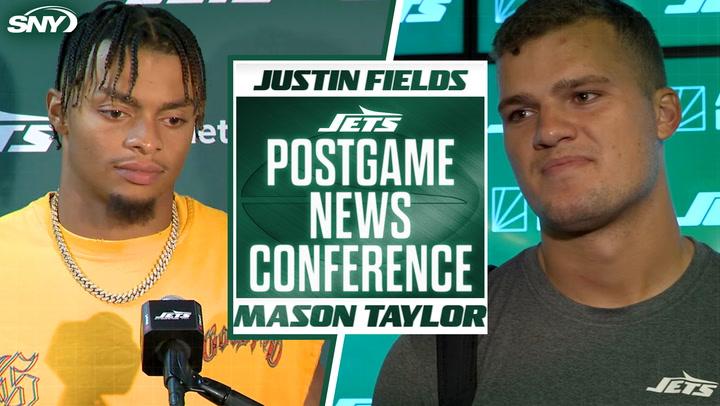  Justin Fields and Mason Taylor on Jets lackluster preseason loss to Giants