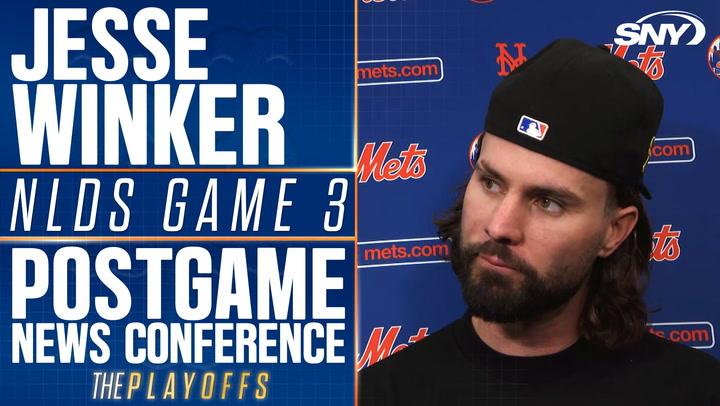 Jesse Winker discusses his pivotal home run in Mets' NLDS Game 3 win, calling it a dream.