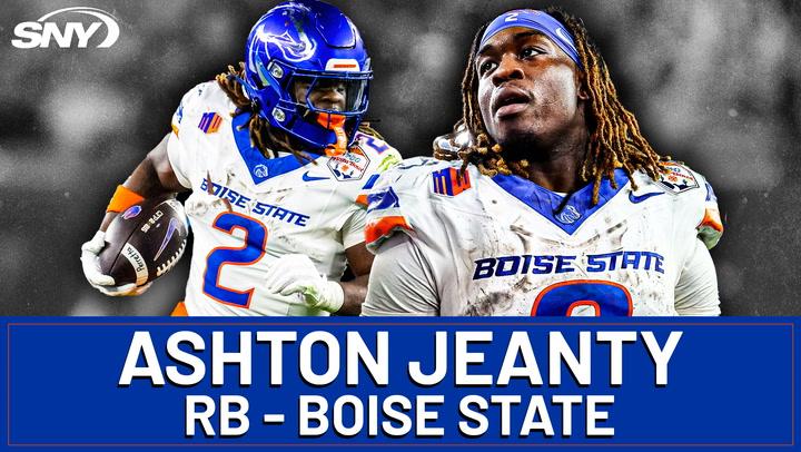 Boise State RB Ashton Jeanty looks focused in 2024 highlights ahead of 2025 NFL Draft.