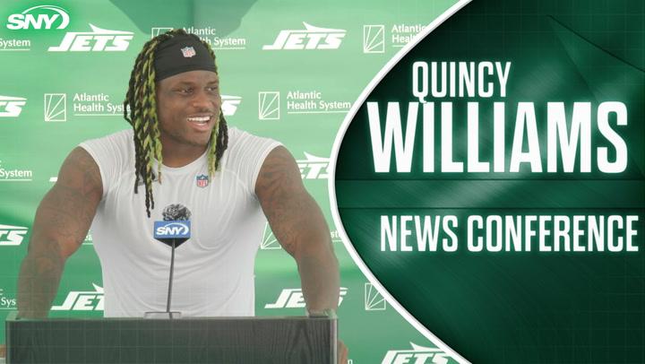 New York Jets linebacker Quincy Williams discusses fights at practice and his 2024 season goals.