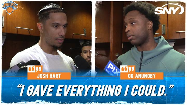 Josh Hart and OG Anunoby on support of Knicks fans, overcoming injuries throughout season