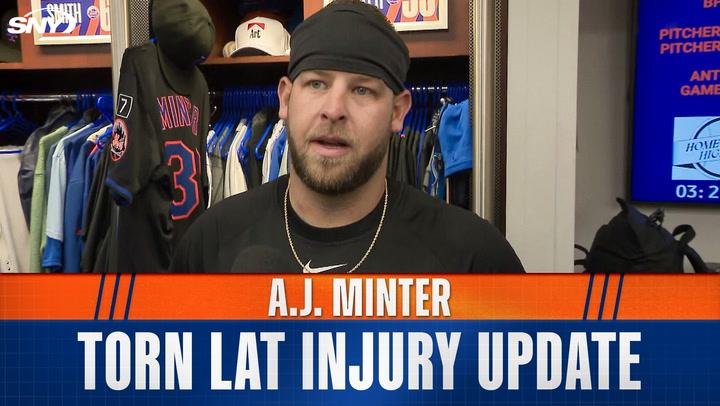 Mets reliever A.J. Minter reveals torn lat muscle from bone, plans to return next year 