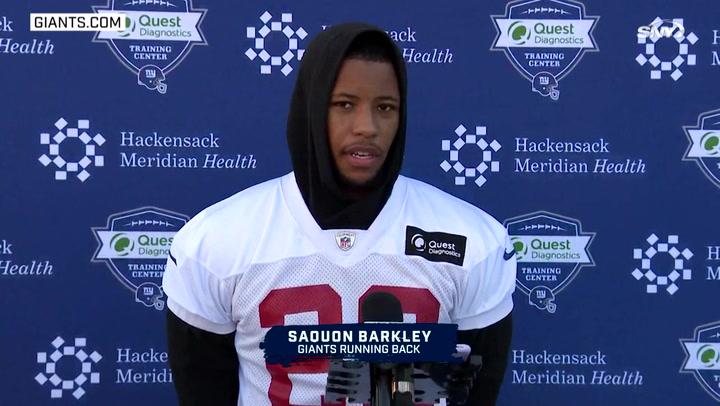 Saquon Barkley on Giants bonding in Arizona, Gary Brightwell's talent | Giants News Conference