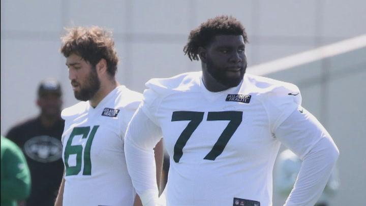 Jets HC Robert Saleh discusses Mekhi Becton being moved to right tackle