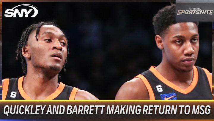 What kind of reception will RJ Barrett and Immanuel Quickley receive in their MSG return? | SportsNite