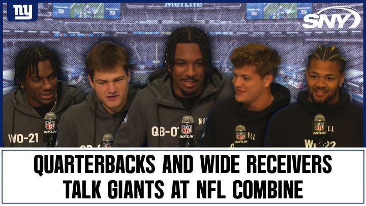 Jayden Daniels, Drake Maye and Malik Nabers talk Giants and Eli Manning at NFL Combine