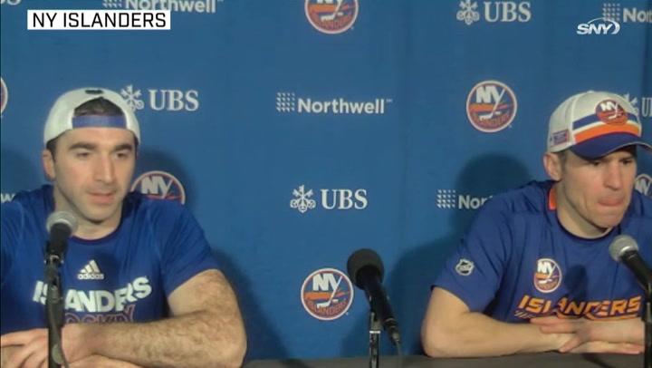 Islanders vs Avalanche: Zach Parise and Kyle Palmieri discuss the Islanders tough loss in Colorado | Islanders Post Game