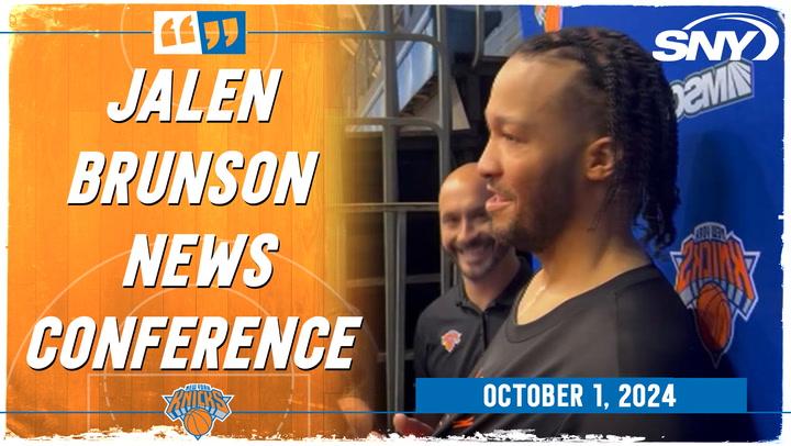 Jalen Brunson discusses Karl-Anthony Towns joining Knicks, training camp, and Coach Thibodeau.