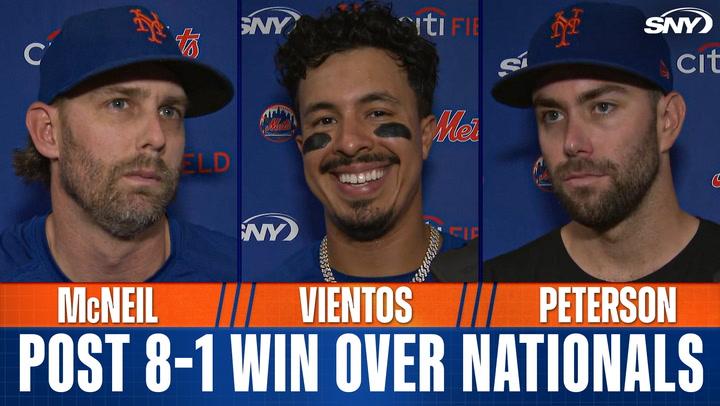 Mark Vientos and Jeff McNeil on Mets' power bats in D.C., David Peterson on strong eight innings