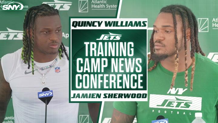 Quincy Williams and Jamien Sherwood on physicality of Jets practice under Aaron Glenn
