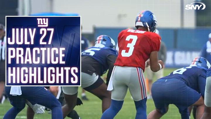 Giants Training Camp Highlights | Abdul Carter, Russell Wilson, Dexter Lawrence II | 7/27/25