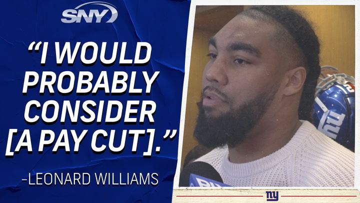 Giants DT Leonard Williams discusses plans for injured neck, says he is open to a pay cut | Giants News Conference