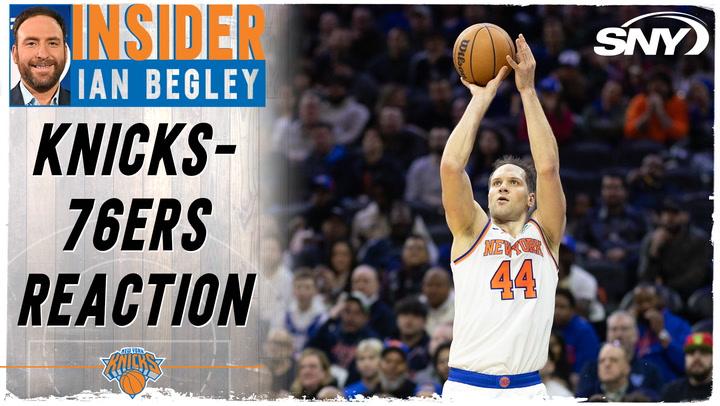 NBA Insider Ian Begley reacts to the gritty Knicks road win in Philadelphia | SportsNite