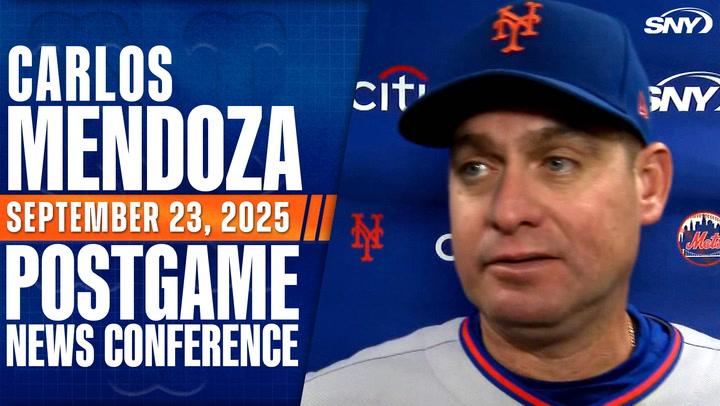 Carlos Mendoza on Brandon Nimmo and Francisco Alvarez home runs in comeback win over the Cubs