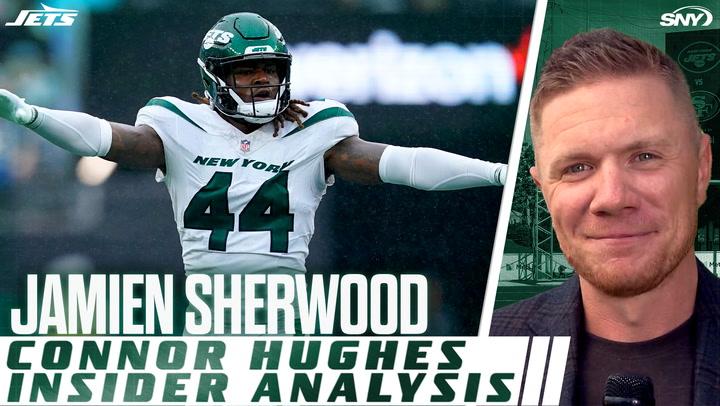 Jamien Sherwood joins Jets for $45M; Insider Connor Hughes highlights his defensive rise.