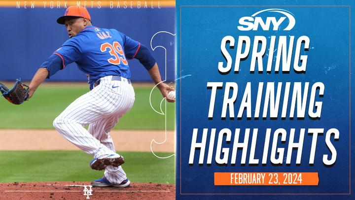 Edwin Diaz throws live batting practice as the Mets get set for their first exhibition game of 2024