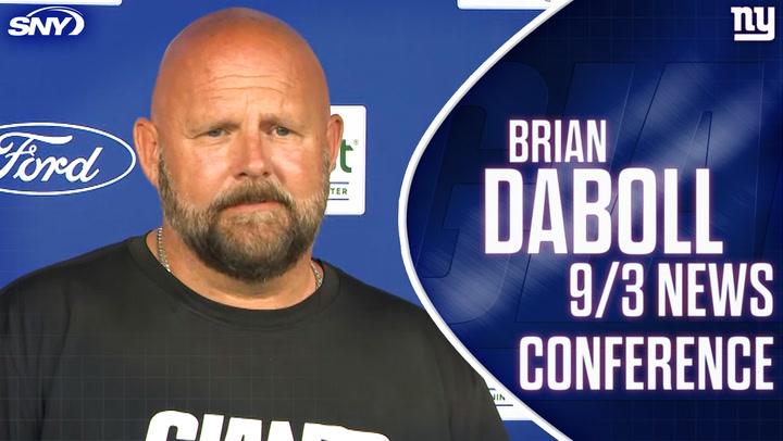 Brian Daboll shares an update on Giants OT Andrew Thomas and looks ahead to Week 1