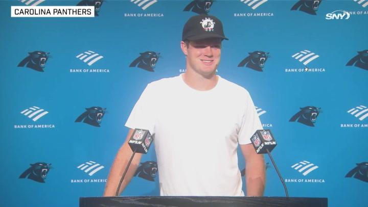 Jets vs Panthers: Sam Darnold on playing old team, Robby Anderson TD, Zach Wilson convo | Panthers Post Game