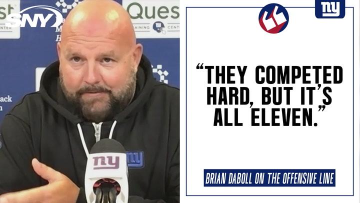 Giants head coach Brian Daboll praises offensive line and defense despite loss to Bills