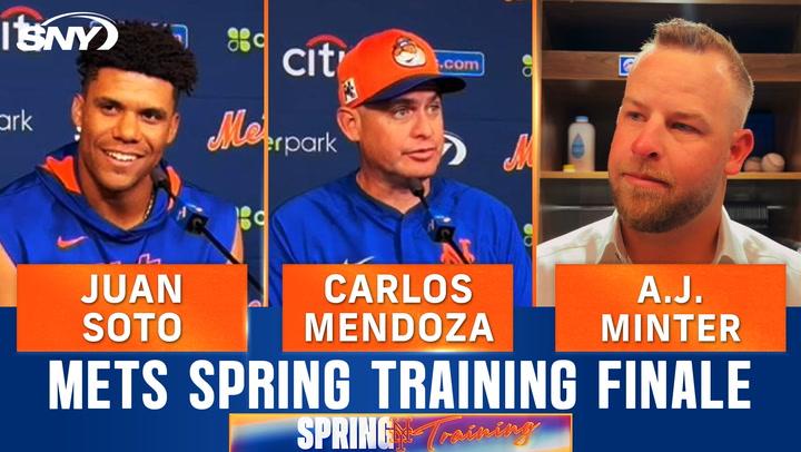 Juan Soto, Carlos Mendoza, and A.J. Minter discuss Mets spring training and Yankees rivalry.