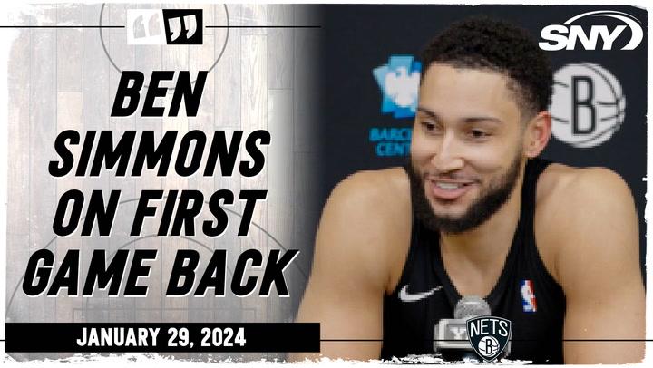 Ben Simmons on getting a win in first game back with the Nets since November