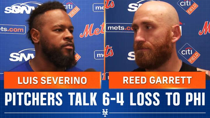 Luis Severino and Reed Garrett discuss tough-luck outings in Mets' 6-4 loss to Phillies.