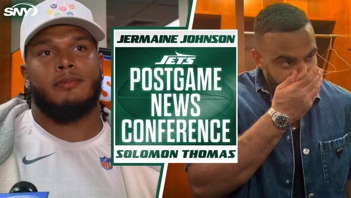 Jets defensive end Jermaine Johnson and tackle Solomon Thomas discuss the achilles injury.