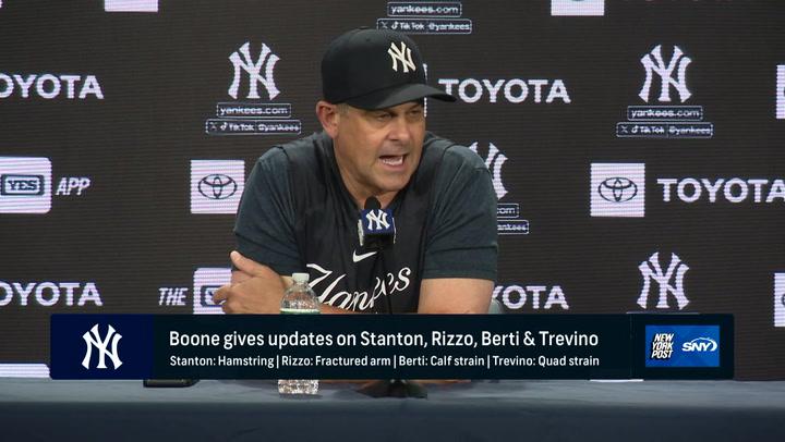 Aaron Boone addresses media