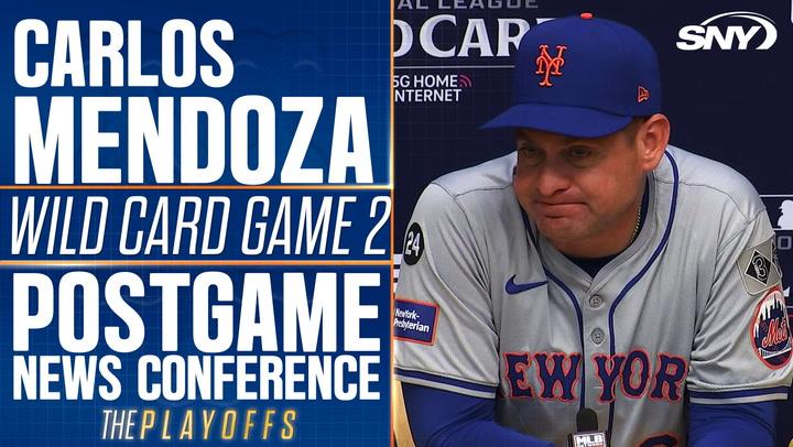 Carlos Mendoza discusses Phil Maton's struggles during the Mets' Game 2 Wild Card loss.