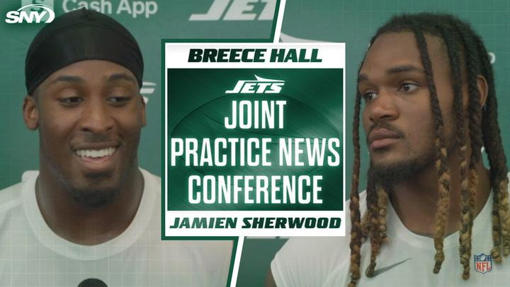 Breece Hall compliments Abdul Carter and talks splitting reps with Jets RBs