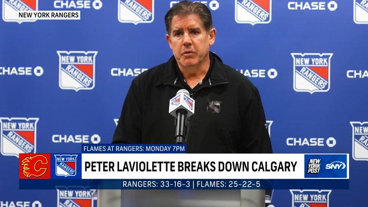 Peter Laviolette talks about Calgary before Monday’s game