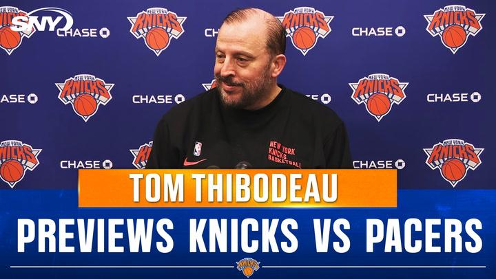 Knicks coach Tom Thibodeau discusses ECF strategy against Pacers, highlighting team needs.