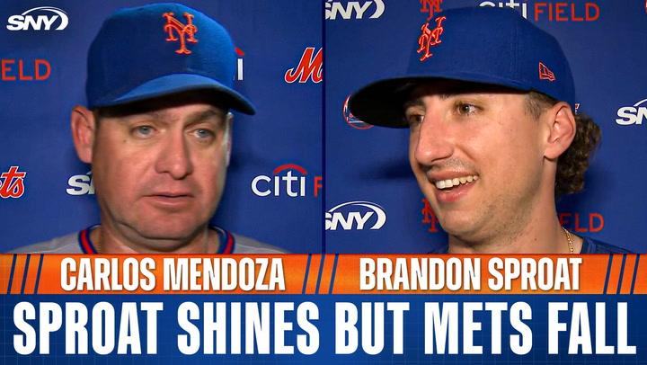Carlos Mendoza and Brandon Sproat discuss the rookie's fine MLB debut despite Mets loss