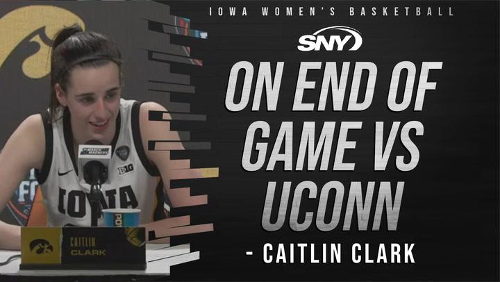 Caitlin Clark reacts to controversial ending in Iowa's win over UConn