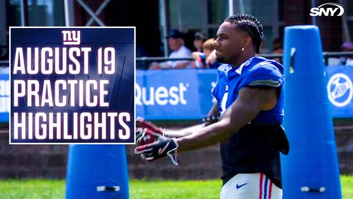 Giants Training Camp Highlights | Jaxson Dart, Malik Nabers, Russell Wilson | 8/19/25