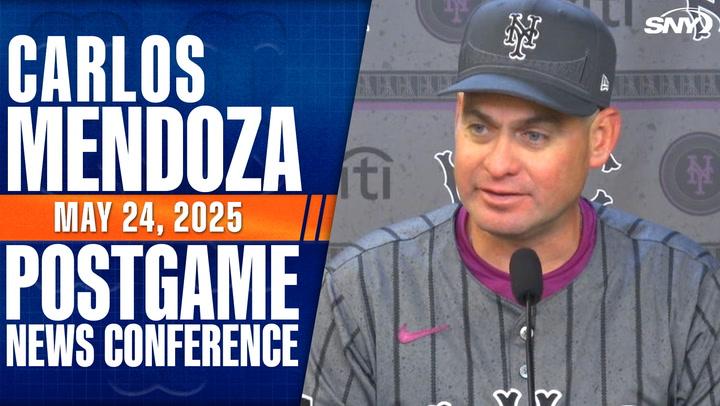  Carlos Mendoza on David Peterson's 'big boy performance,' the timely hitting of Juan Soto and  Brett Baty in Mets win
