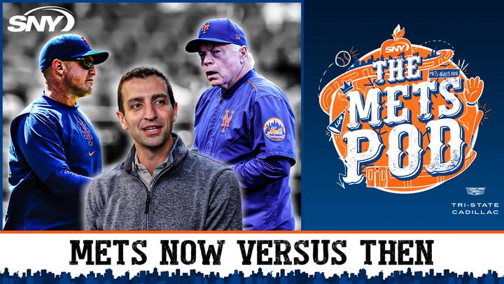 Alt text: "The Mets Pod: Mets now with Carlos Mendoza versus then with Buck Showalter."