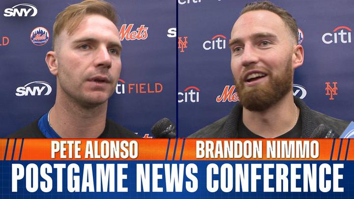 Brandon Nimmo on first inning baserunning blunder, Pete Alonso on clutch home run