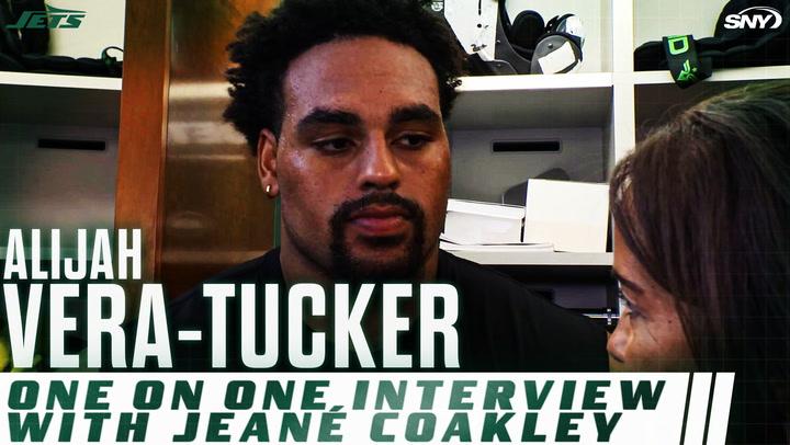 Jets' guard Alijah Vera-Tucker discusses Week 1 matchup vs. 49ers and returning from injury.