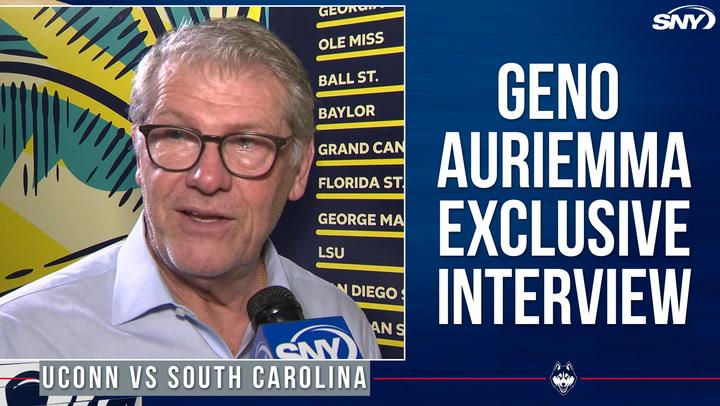 Geno Auriemma discusses UConn's NCAA win and Paige Bueckers' impact in postgame conference.