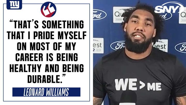 Leonard Williams on training camp changes throughout his career, and how he works to stay healthy | Giants Camp