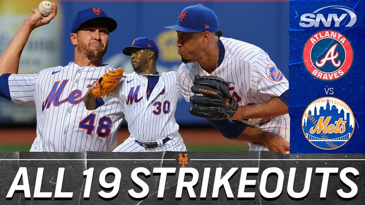 All 19 strikeouts by Jacob deGrom, Joely Rodríguez, and Edwin Diaz in Mets' win over Braves | Mets Highlights