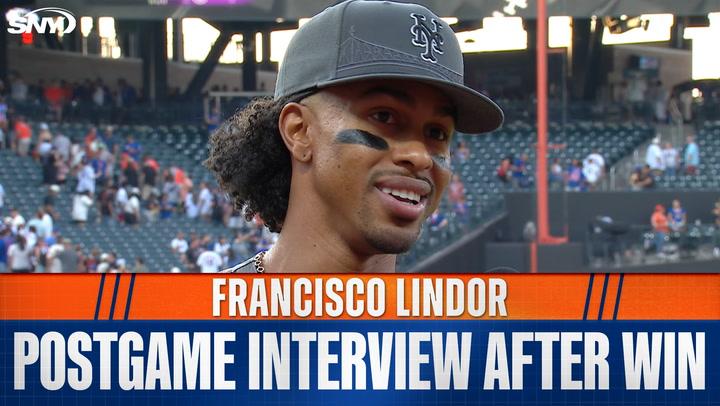 Francisco Lindor talks four RBI game, including surprise bunt play in Mets win over Giants